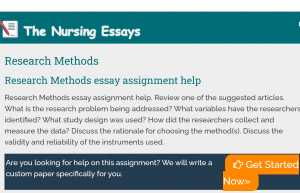 Research Methods essay assignment help